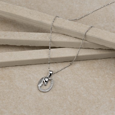 Horseshoe necklace in 925 silver