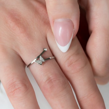 Anello farfalla in acciaio inox