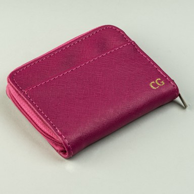 Wallet in eco-leather customizable with initials