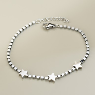 Stainless steel stars bracelet