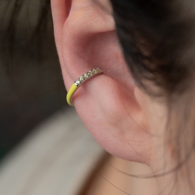 Ear cuff in silver 925 yellow