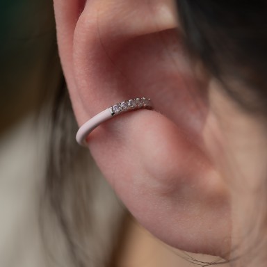 Ear cuff in argento 925 rosa