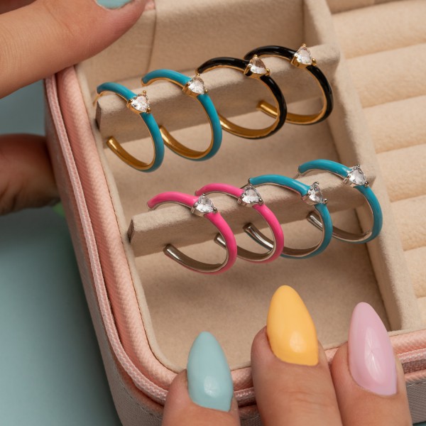 Coppia Di Falsi Orecchini Creoli Per Uomo E Donna, In Acciaio Non Forati 3701638103237 - Foto 5