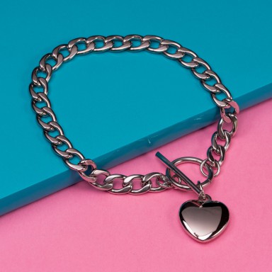 BRACCIALE CUORE SILVER in ACCIAIO INOX