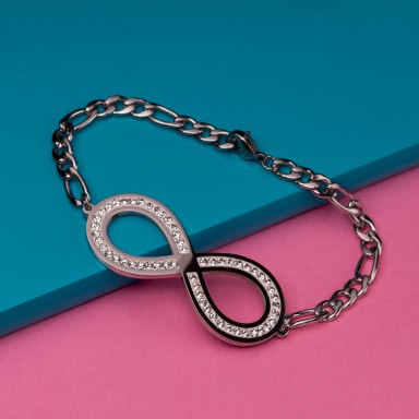 BRACCIALE INFINITY in ACCIAIO INOX