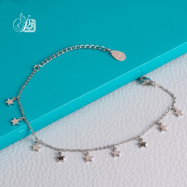 Micro heart bracelet in stainless steel