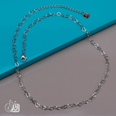 Collana cuori incatenati in acciaio inox