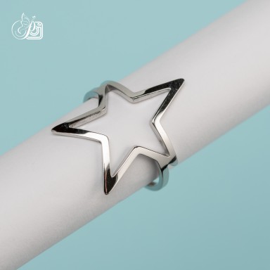 copy of Adjustable star ring in stainless steel