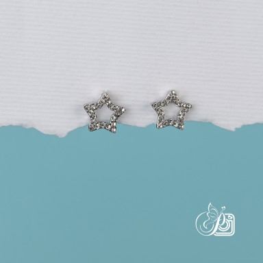 Pair of earrings in stainless steel