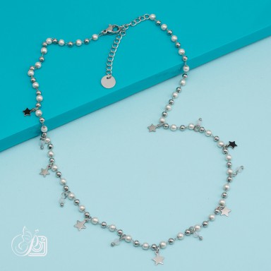 Necklace stars in stainless steel