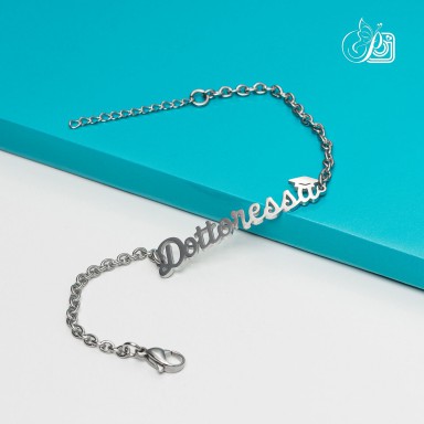 Bracciale Dottoressa in acciaio inox regalo laurea