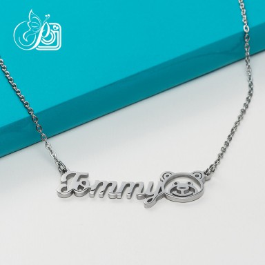 Personalized name or word necklace in stainless steel