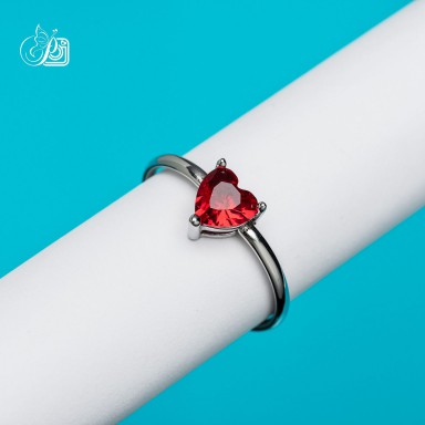 Adjustable heart ring