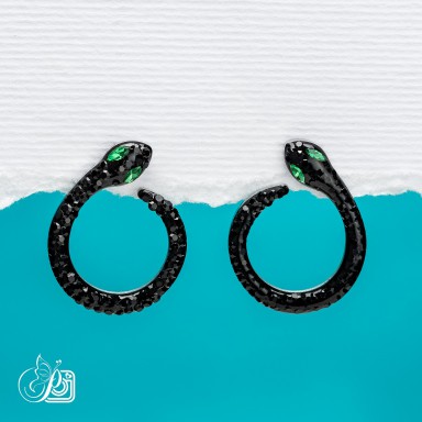 Snake earrings in stainless steel