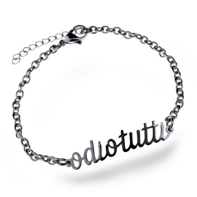 Bracelet "odiotutti" in stainless steel