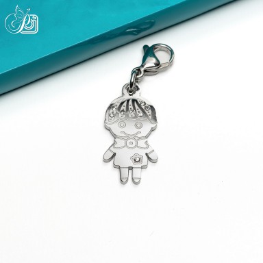 Boy charm in stainless steel