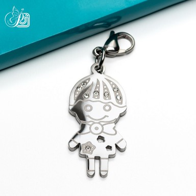 Boy charm in stainless steel