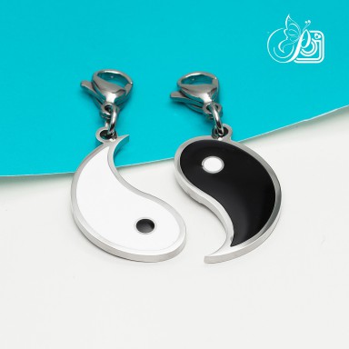 Charm yin yang in acciaio inox