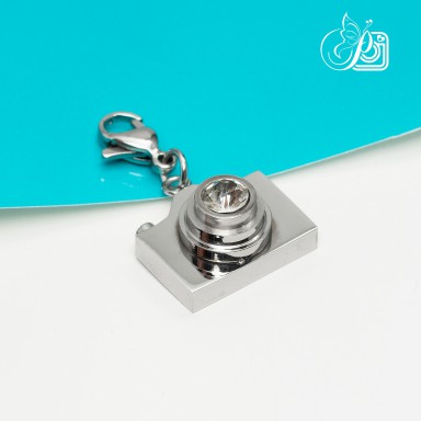 Camera charm in stainless steel