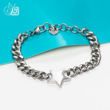 Star bracelet in stainless steel