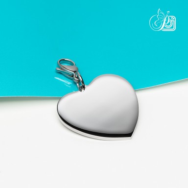 Charm cuore 32 mm in acciaio inox