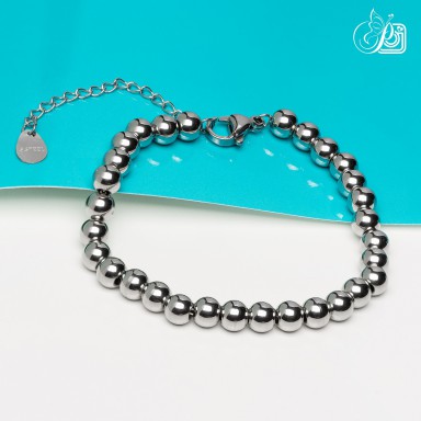 Base for bracelet with stainless steel beads