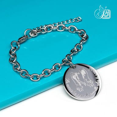 Bracelet "Friends are the sisters you choose" in stainless steel