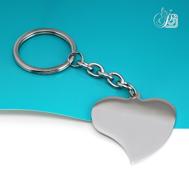 Big Heart keyring in stainless steel