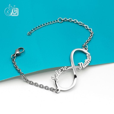 Bracciale infinito in acciaio inox