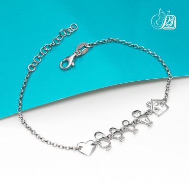 Bracciale Eternity In Argento 925 Placcato Oro Rosa Con Simbolo Infinito - Cinturino In Nylon Grigio Regolabile