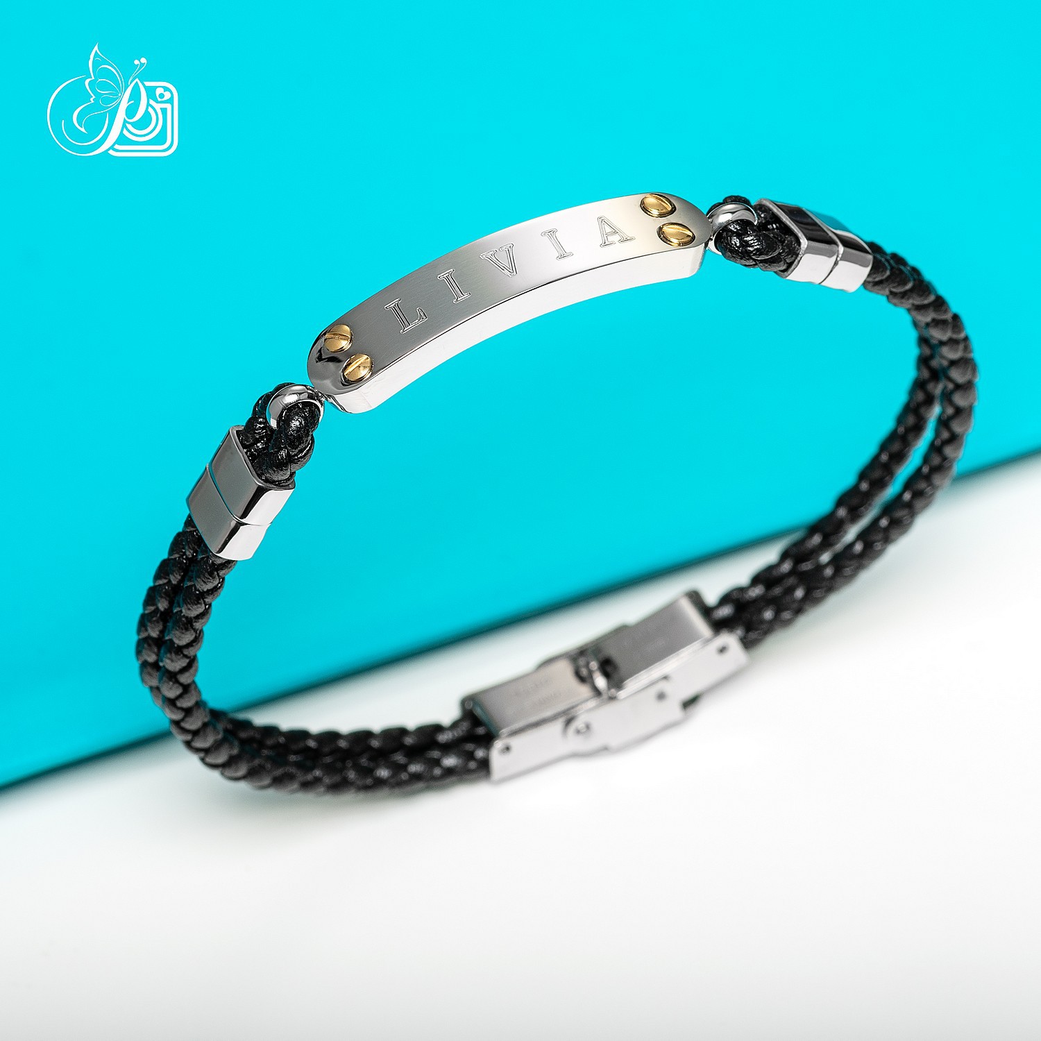 Bracciale con frase maestra incisa a laser