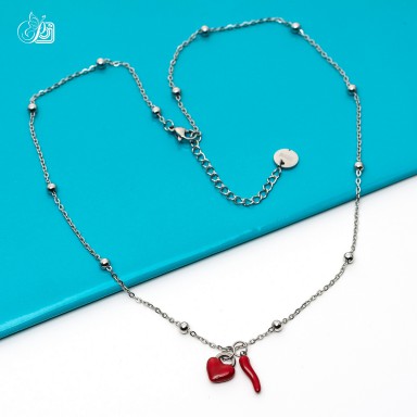 Lucky necklace in stainless steel
