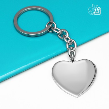 Heart Keychain in stainless steel