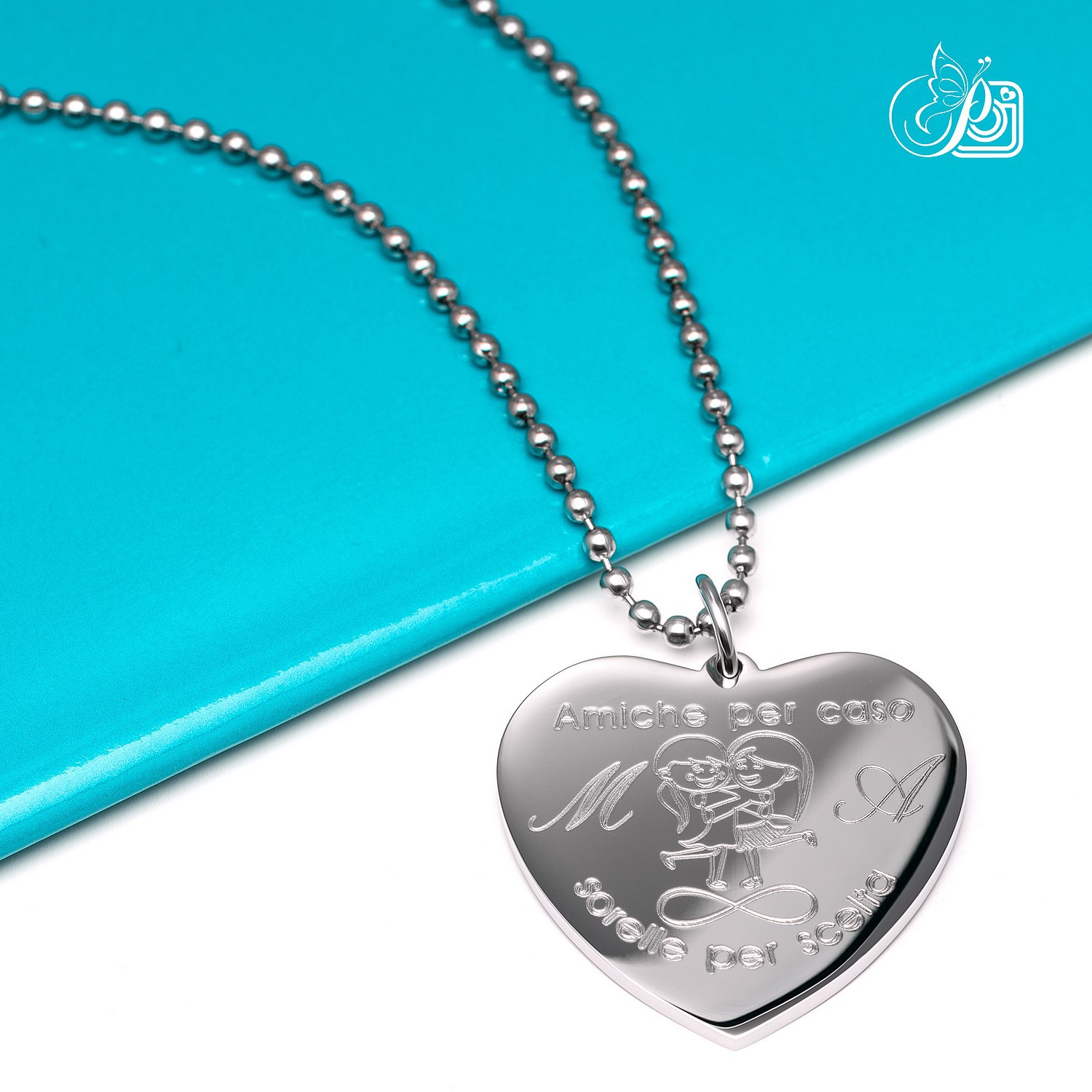 Tiffany & Co. - Sterling Silver Elsa Peretti Engraved Open Heart Chain –  Current Boutique