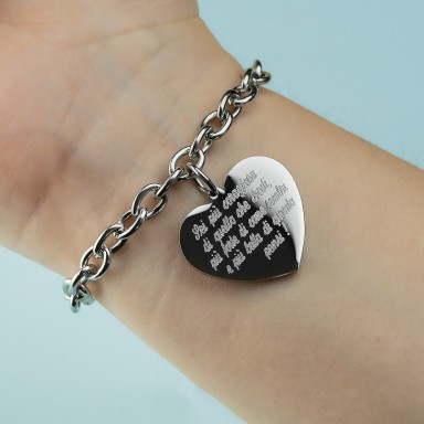 Bracelet with heart pendant