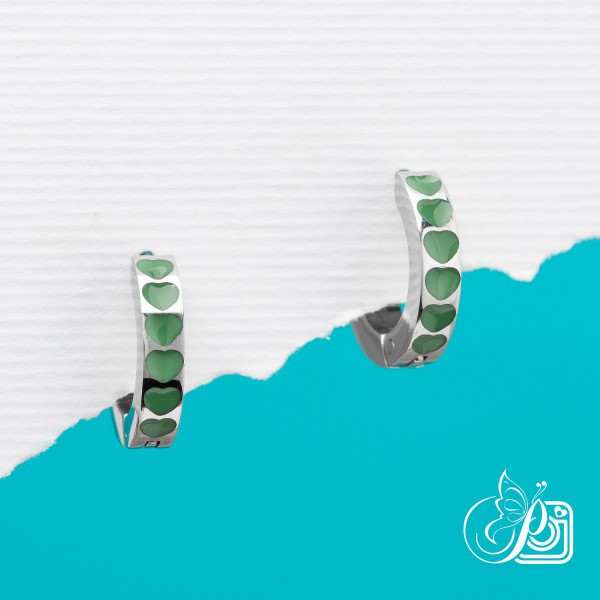 Orecchini Cuori Scavati 14x14 Mm -anello Aperto-acciaio Inox 304L Dorato X2