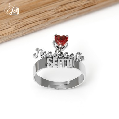 Anello "Non sono io sei tu" collezione MOODS regolabile in acciaio inox
