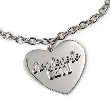 Bracciale saldato "Non sono io sei tu" collezione MOODS in acciaio inox