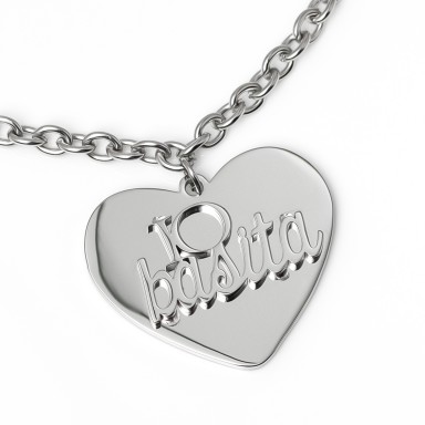 Bracciale saldato "Io Basita" collezione MOODS in acciaio inox