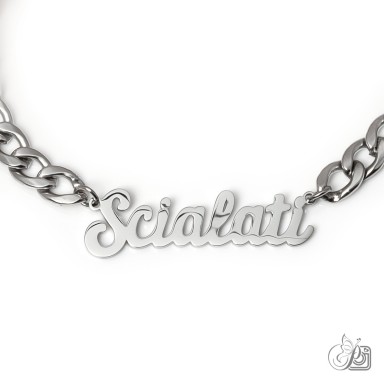 Collana "Scialati" in acciaio inox groumette in acciaio inox