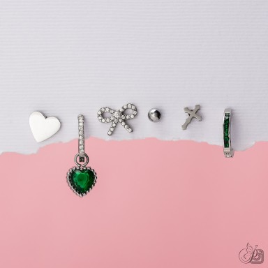 Set 6 orecchini "Francesca" in acciaio inox