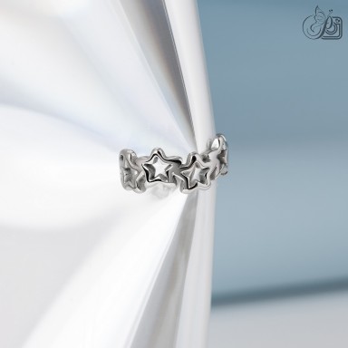 Cuff stelle in acciaio inox