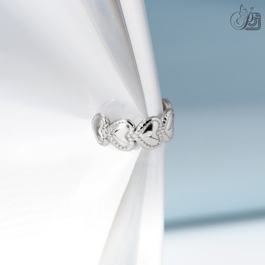 Cuff cuori in acciaio inox