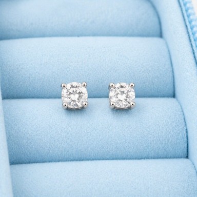 Coppia micro orecchini tondo griffe argento 3mm