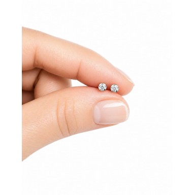 Micro orecchini rosellina argento
